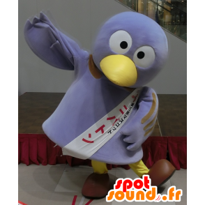 Kobaton mascot, purple and yellow bird - MASFR25790 - Yuru-Chara Japanese mascots