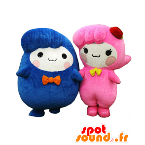 Mascotes de árabe e Arami, 2 caracteres, um azul e um rosa - MASFR25794 - Yuru-Chara Mascotes japoneses