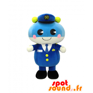 Mascotte de Catch-kun, bonhomme en uniforme de policier - MASFR25795 - Mascottes Yuru-Chara Japonaises