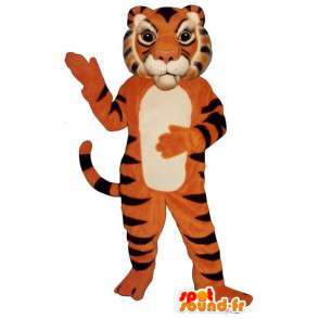 Tiger-Maskottchen orange schwarz und weiß - MASFR006830 - Tiger Maskottchen