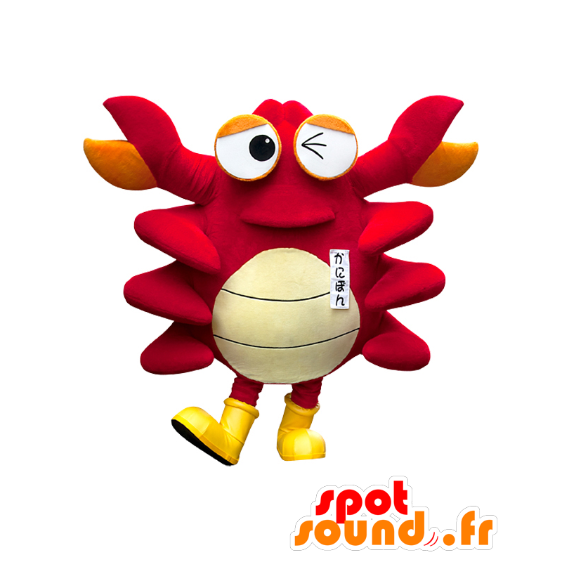 Kanibon maskot, rød krabbe, krebs - Spotsound maskot kostume
