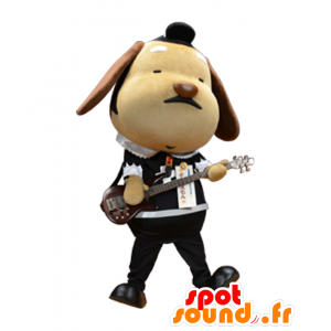 Chokoemon mascot, brown and tan dog, musician - MASFR25800 - Yuru-Chara Japanese mascots