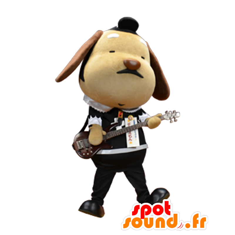 Chokoemon maskot, brun og beige hund, musiker - Spotsound