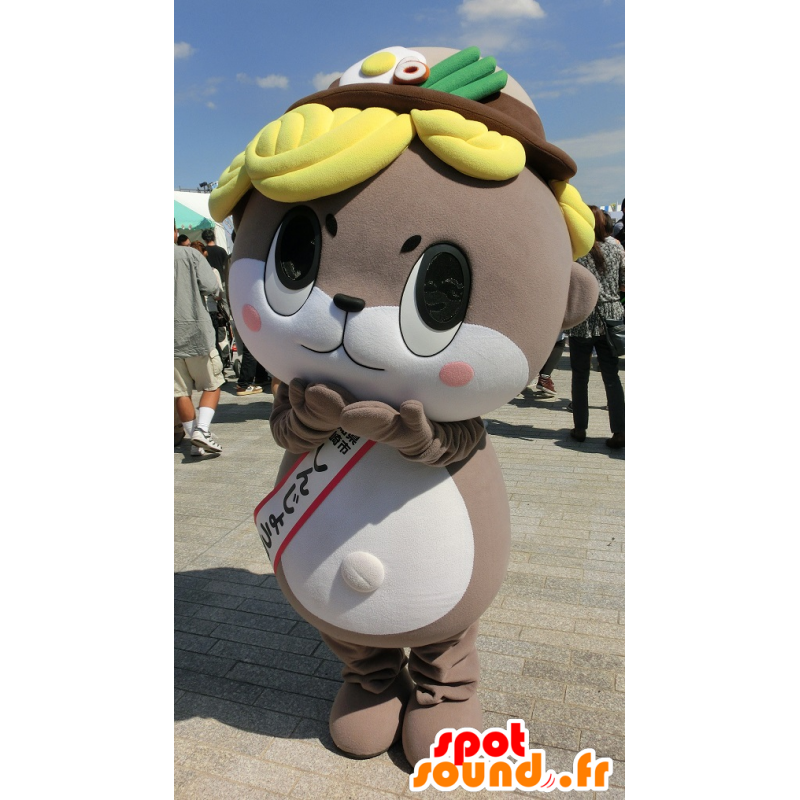 Mascot Shinjo Kun, grijs en wit konijn, heel schattig - MASFR25802 - Yuru-Chara Japanse Mascottes