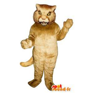Löwe-Maskottchen-beige. Tiger-Kostüm beige - MASFR006831 - Tiger Maskottchen