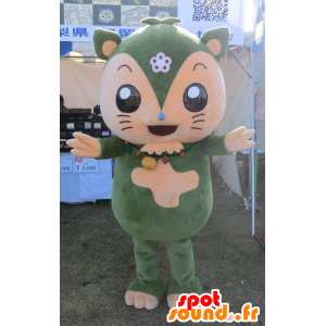 Mascot Yamanashi, hamster verde e bege - MASFR25806 - Yuru-Chara Mascotes japoneses