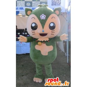 Mascot Yamanashi, vihreä ja beige hamsterin - MASFR25806 - Mascottes Yuru-Chara Japonaises