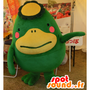 Mascot van Kurume, groene en gele eend, mollig en grappige - MASFR25807 - Yuru-Chara Japanse Mascottes