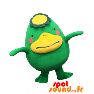 Mascot of Kurume, green and yellow duck, plump and funny - MASFR25807 - Yuru-Chara Japanese mascots
