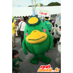 Mascotte di Kurume, anatra verde e giallo, paffuto e divertente - MASFR25807 - Yuru-Chara mascotte giapponese