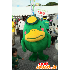 Mascot of Kurume, green and yellow duck, plump and funny - MASFR25807 - Yuru-Chara Japanese mascots