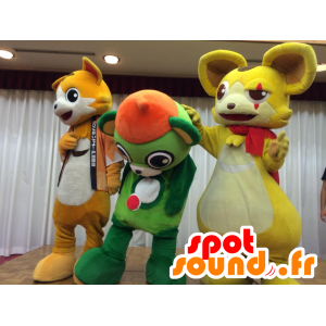 Togoshi mascots, Ichiban-taro and yellow mouse - MASFR25808 - Yuru-Chara Japanese mascots