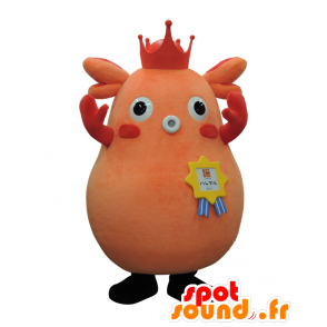 Haremaru mascotte, uomo di colore arancione, grassoccio e divertente - MASFR25812 - Yuru-Chara mascotte giapponese