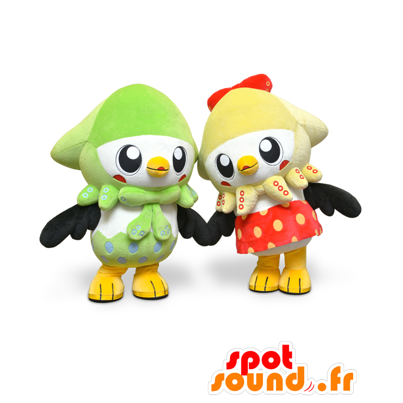 Mascottes van Ikazukins, vogels met octopus op zijn hoofd - MASFR25817 - Yuru-Chara Japanse Mascottes