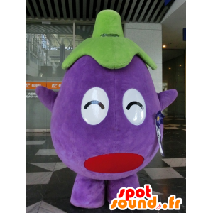 Mascot Nasubin, violet en groen aubergine, reuze - MASFR25818 - Yuru-Chara Japanse Mascottes
