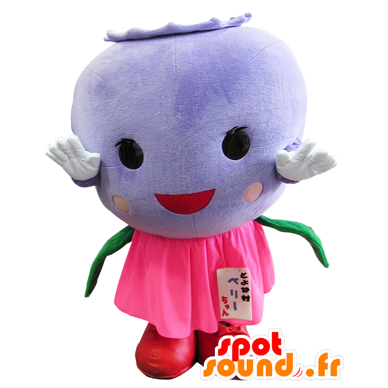 Berry-chan mascotte, reuze bosbessen, violet en roze - MASFR25819 - Yuru-Chara Japanse Mascottes