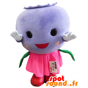 Berry-chan Maskottchen, eine riesige Heidelbeere, violett und rosa - MASFR25819 - Yuru-Chara japanischen Maskottchen