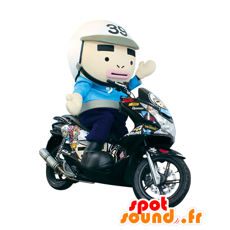 Maskot 39boy, motorkářky, policista v uniformě - MASFR25823 - Yuru-Chara japonské Maskoti