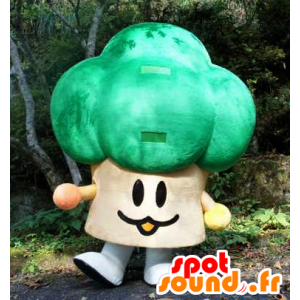 Mascot Morley, valkoinen ja vihreä puu, jättiläinen - MASFR25829 - Mascottes Yuru-Chara Japonaises