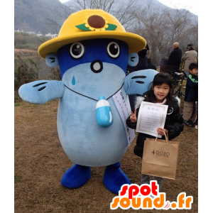 Mascotte Shimatchi, pesce, anguilla blu con un cappello - MASFR25830 - Yuru-Chara mascotte giapponese