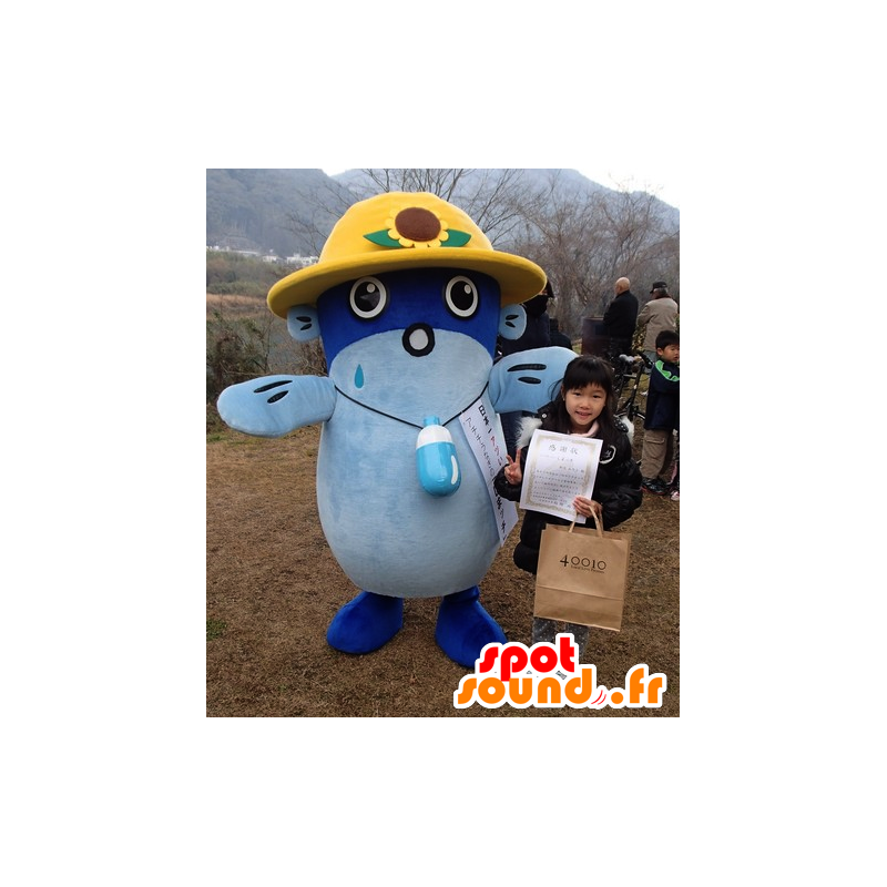 Mascot Shimatchi, vis, blauw paling met een hoed - MASFR25830 - Yuru-Chara Japanse Mascottes