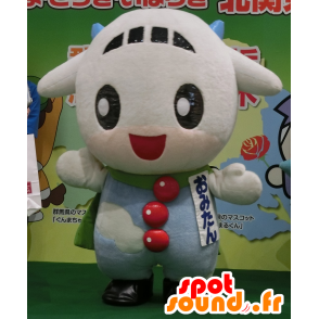 Mascot Omitam, μικρό αρνί με ένα επίπεδο σχήματος κεφαλή - MASFR25834 - Yuru-Χαρά ιαπωνική Μασκότ
