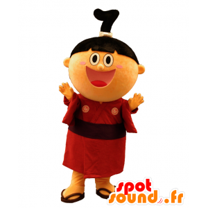 Mascot Zurarito, asiatisk kvinne, med en rød kimono - MASFR25836 - Yuru-Chara japanske Mascots