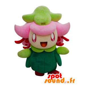 Mascotte de Miya-chan, de joli personnage rose et vert - MASFR25838 - Mascottes Yuru-Chara Japonaises