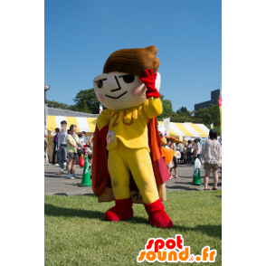 ヤキソバンのマスコット、スーパーヒーローに扮したスープのボウル-MASFR25839-日本のゆるキャラのマスコット