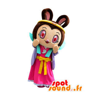 Fare mascotte tsupi, ragazza, principessa, con un bel vestito - MASFR25843 - Yuru-Chara mascotte giapponese