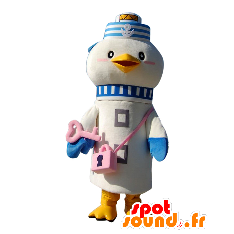 Nomakki mascot, yellow and white seagull-shaped lighthouse - MASFR25847 - Yuru-Chara Japanese mascots