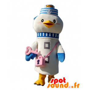 Nomakki mascot, yellow and white seagull-shaped lighthouse - MASFR25847 - Yuru-Chara Japanese mascots