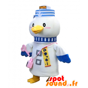 Nomakki mascotte, giallo e bianco faro a forma di gabbiano - MASFR25847 - Yuru-Chara mascotte giapponese