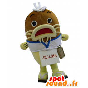 Mascota del Dojo-tan, pescado marrón y amarillo, gigante - MASFR25849 - Yuru-Chara mascotas japonesas