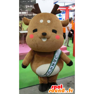 Shikamaru-kun mascotte, cervi, alci, renne marrone - MASFR25854 - Yuru-Chara mascotte giapponese