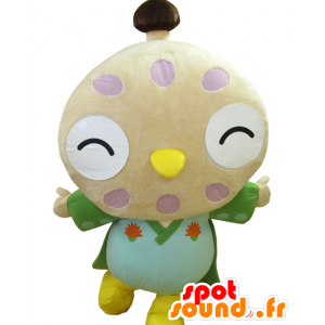 Mascot av Chonan Machi, beige stor fugl, med en kimono - MASFR25856 - Yuru-Chara japanske Mascots