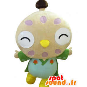 Mascot van Chonan Machi, beige grote vogel, met een kimono - MASFR25856 - Yuru-Chara Japanse Mascottes