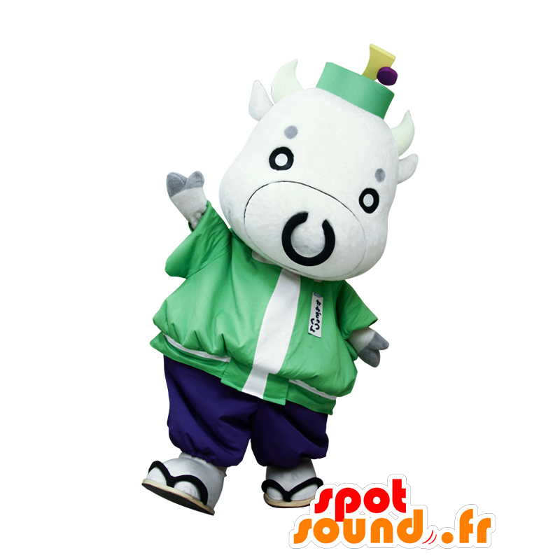 Ganado mascota dios-kun, vaca blanca gigante - MASFR25857 - Yuru-Chara mascotas japonesas