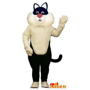 Mascotte de chat noir et blanc façon Gros Minet - MASFR006837 - Mascottes de chat