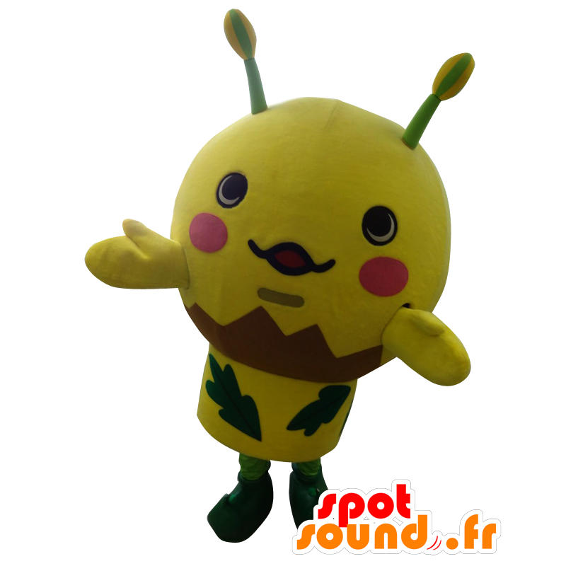 Fuwapon maskot, gul insekt, kæmpe bi - Spotsound maskot kostume