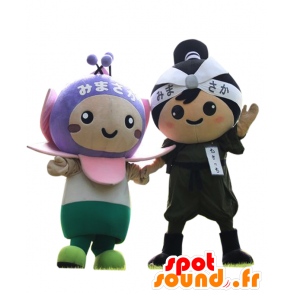 Mascotas Mima chan y Musatchi, una flor y un ninja - MASFR25873 - Yuru-Chara mascotas japonesas