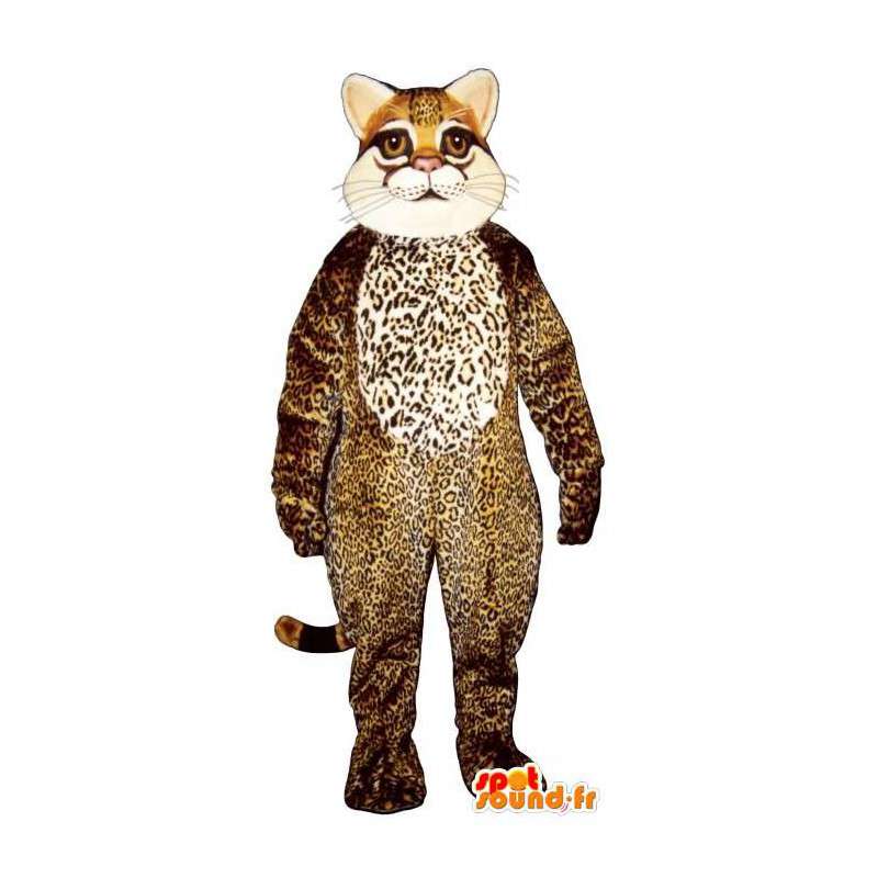 Gato mascote leopardo forma - todos os tamanhos - MASFR006839 - Mascotes gato