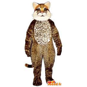 Mascotte de chat façon léopard - Toutes tailles - MASFR006839 - Mascottes de chat