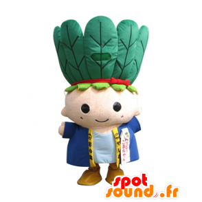 Mascotte de Koma-chan, de garçon avec des feuilles sur la tête - MASFR25875 - Mascottes Yuru-Chara Japonaises