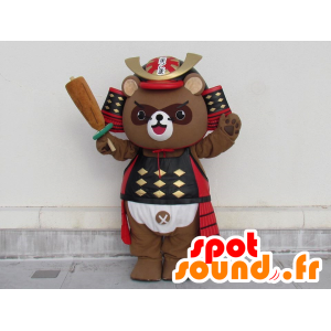 Komapon Maskottchen, braun panda Halte Samurai - MASFR25882 - Yuru-Chara japanischen Maskottchen