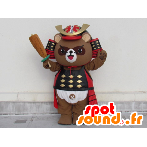 Komapon mascot, brown panda holding samurai - MASFR25882 - Yuru-Chara Japanese mascots