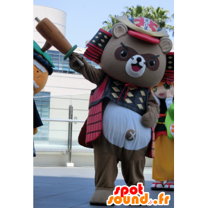 Mascot Komapon, bruine panda met samurai - MASFR25882 - Yuru-Chara Japanse Mascottes