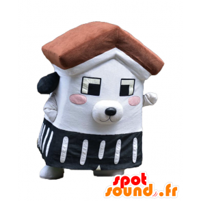 Mascot Kekun casa con forma de perro tricolor - MASFR25883 - Yuru-Chara mascotas japonesas