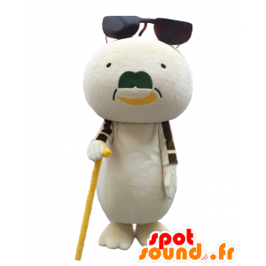 Mascot Vanha miehen show, valkoinen salamanteri, jättiläinen - MASFR25886 - Mascottes Yuru-Chara Japonaises