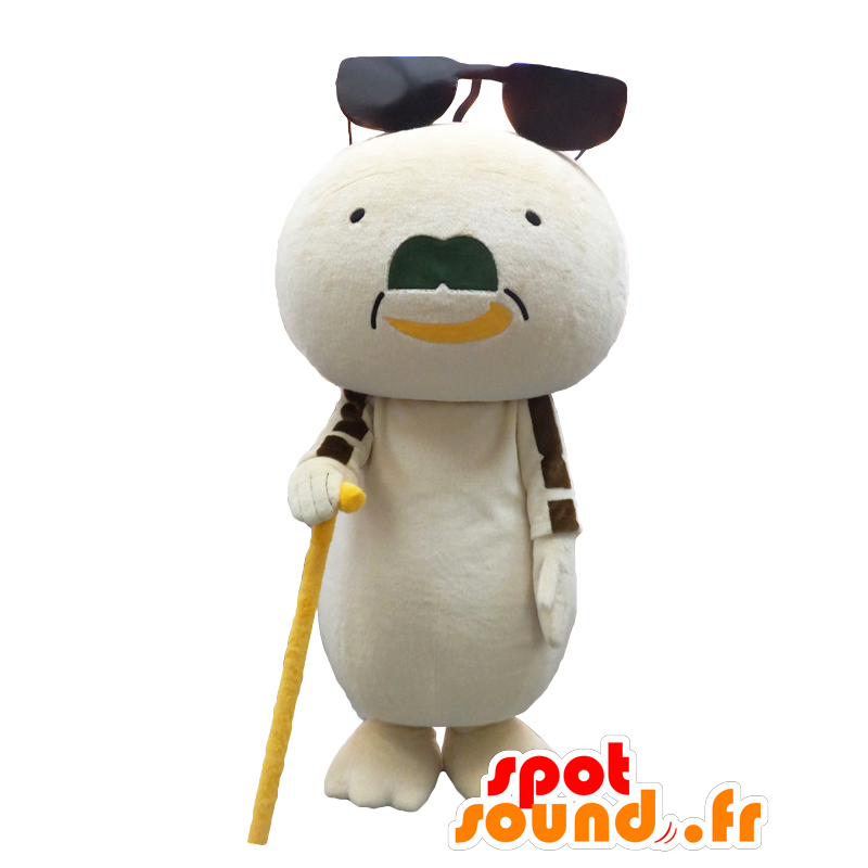 Man show Mascot Velho, salamandra branca, gigante - MASFR25886 - Yuru-Chara Mascotes japoneses